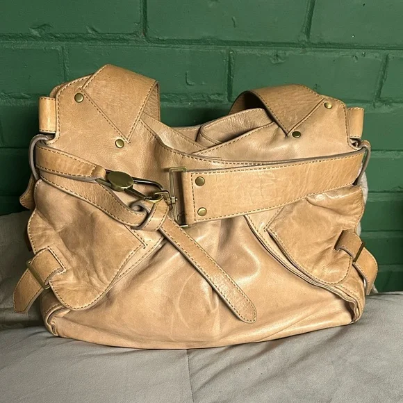 Kooba Jacinda Distressed Leather
Belted Shoulder bag - Picture 1 of 15